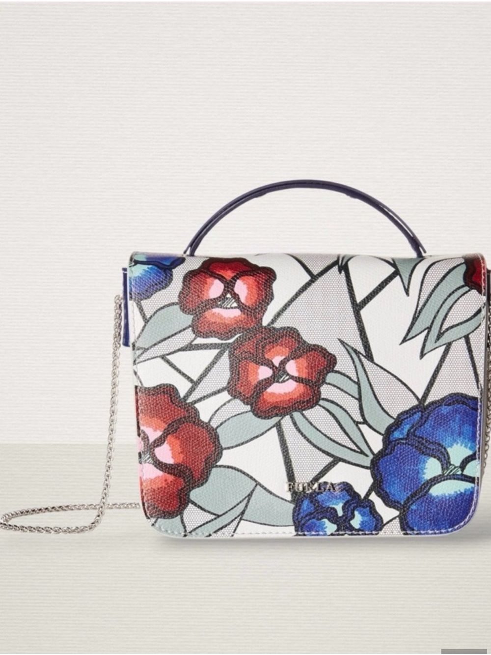 Furla Limited Edition Trilli Mini Printed Top- Handle Convertible Crossbody